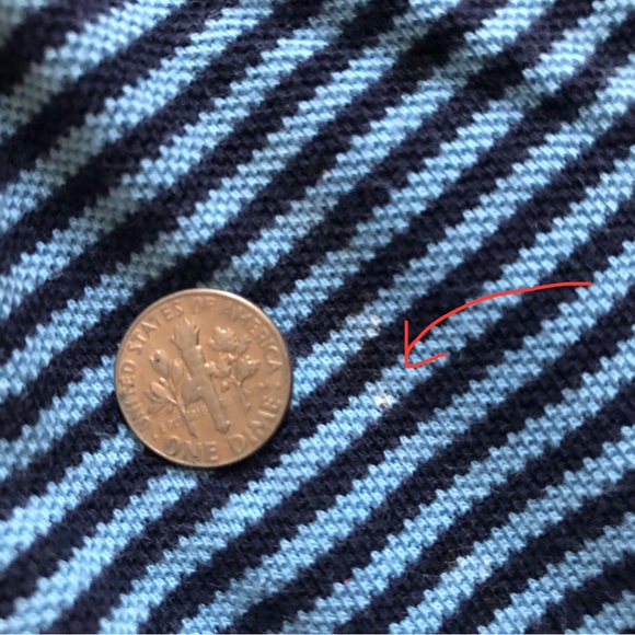 Tommy Hilfiger Blue Striped Short Sleeve Polo Shirt - Picture 9 of 10